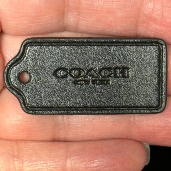Coach Medium Black Leather Purse Charm | Coach Handbag Charm - Picture 2 of 2